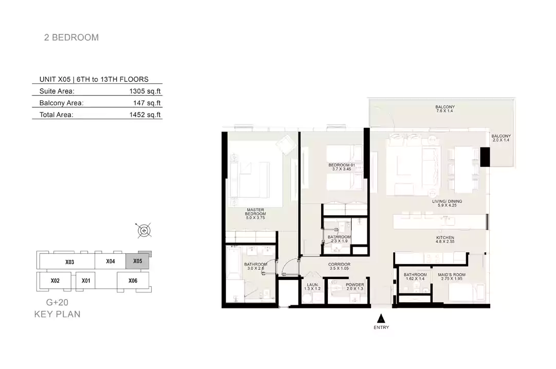 2-Bedroom,-Unit-XO5,-Size-1452-Sq.Ft