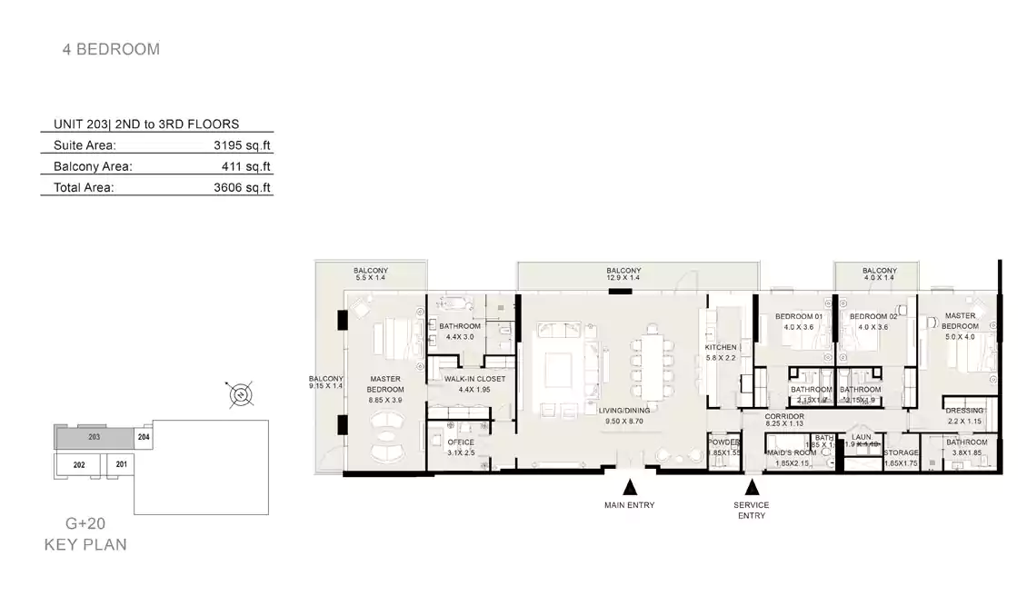 4-Bedroom,-Unit-203,-Size-3606-Sq.Ft