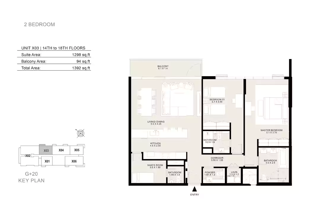 2-Bedroom,-Unit-XO3,-Size-1392-Sq.Ft